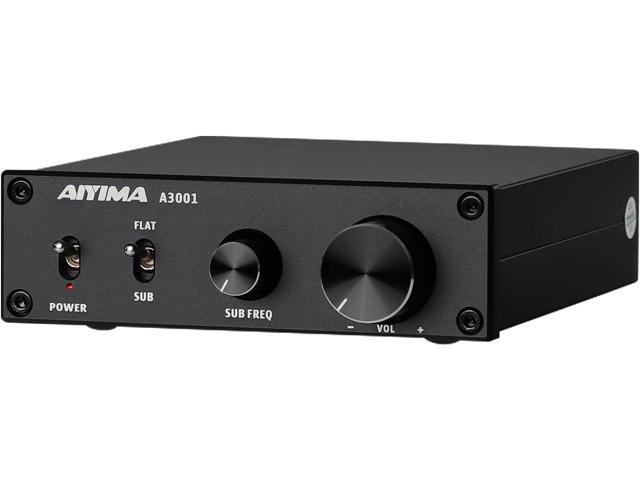 AIYIMA A3001 Mini Mono Amp 300W Subwoofer Amplifier TPA3255 Class D Amp with Full-Frequency & Sub Bass Home Audio Speaker amp+ DC36V 6A Power Adapter