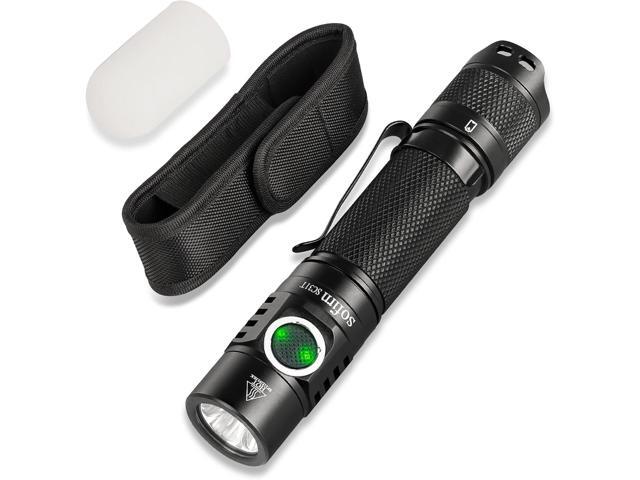 Sofirn SC31T Tactical Flashlight with Holster and Diffuser, Super Bright LED Flashlights, 2000 High Lumens, Rechargeable Small Flashlight for Home,.