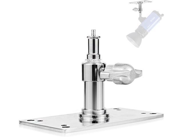 Meking Overhead Camera Wall Mount, 3.34 inch Baby Wall Plate with 1/4 and 3/8 Screw Photography Ceiling Mount for Video Studio Lighting, Strobe...