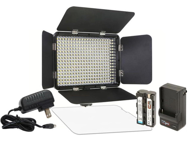 Vidpro LED-330X Photo and Video Light Kit - On Camera Panel LED Light - Adjustable and Dimmable 3200K-5600K Variable Color Light Fits Cameras w/Hot...