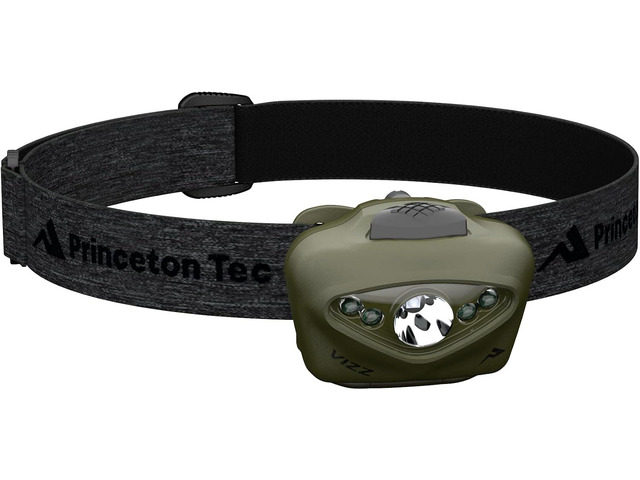Princeton Tec Vizz LED Headlamp 550 Lumen Dimmable White and Red LEDs, IPX7 Waterproof Rating, Dual Beam Modes Runs on 3 AAA, Lightweight and Rugged