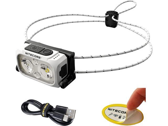 Nitecore NU21 Running Headlamp, 360 Lumen Ultralight USB Rechargeable with White and Red LEDs and a Sticker (White)