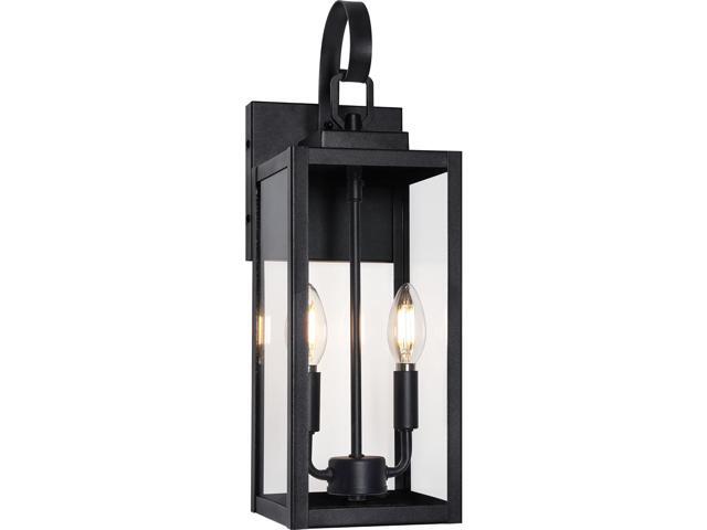 BesLowe 18' Outdoor Wall Light Fixture, 2-Light Large Exterior Lighting Fixture Wall Mount, Waterproof Porch Light Outdoor Wall Sconce Lantern,...