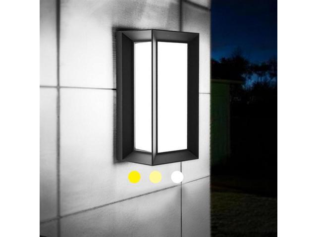 Sytmhoe Outdoor Wall-Porch-Light, Modern Exterior LED Wall Sconce,24W-Led Matte Black Exterior Wall Fixtures,Mounted Wall Patio.