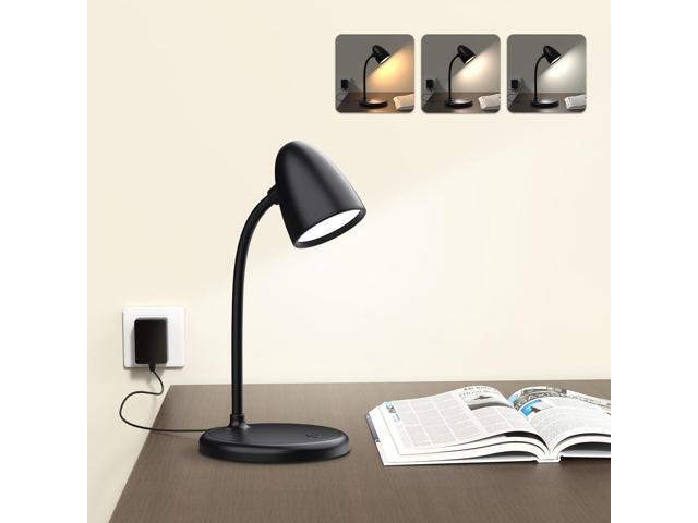 LED Desk Lamp for Home Office,3 Light Colors,Table Lamp,Dimmable Reading Light for Bedside Small Desk Lamp for College Dorm Room,Bedroom Desk.