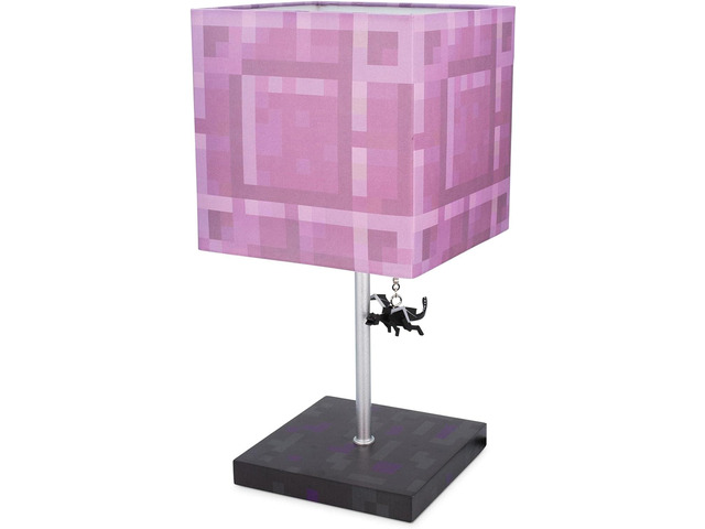 Minecraft Nether Portal Desk Lamp with Ender Dragon Pull Nightstand Table Lamp with LED Mood Light for Bedroom, Desk, Living Room, Playroom ...