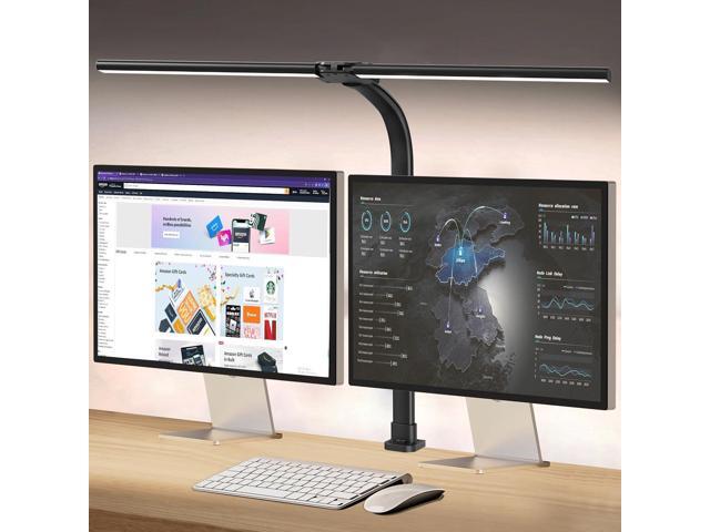 AKRRYR Led Desk Lamp for Home Office,24W Bright Eye-Caring Desk Light with Clamp,5 brightness and 5 temperatures Dimmable Workbench Task Light,.
