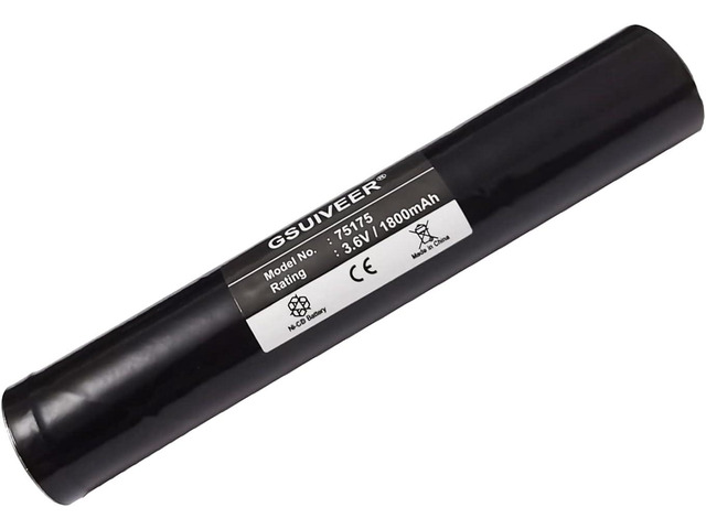 75175 Rechargeable Battery 3.6V 1800mAh Ni-CD Compatible with Streamlight Stinger 75175 75375 75300 75500 75810 76000 76300, PolyStinger, Pelican...