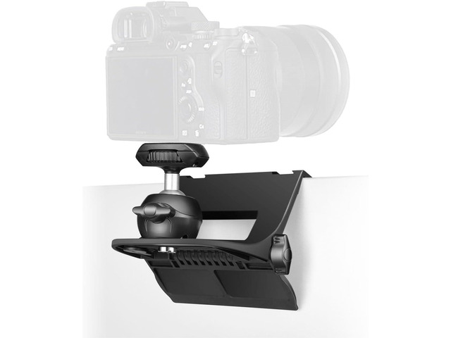 RAUBAY CM01 Monitor Top Camera Mount Clamp, Hanging Webcam Stand with 1/4' Screw, Suitable for Flat-Screen Monitors, for Live Stream, Video...