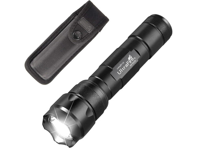 ULTRAFIRE Tactical Flashlight with Holster, 1000 Lumens Single Mode LED Flashlight with Duty Belt Holster, Bright Small EDC Flashlight with...