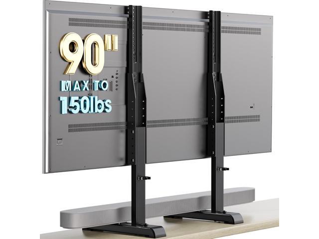 AX WABER Table Top TV Stand with Height Adjustable TV Legs Replacement for Most 37-86 Inch Flat Curved TVs,Steel TV Base Feet Holds up to 150 lbs.
