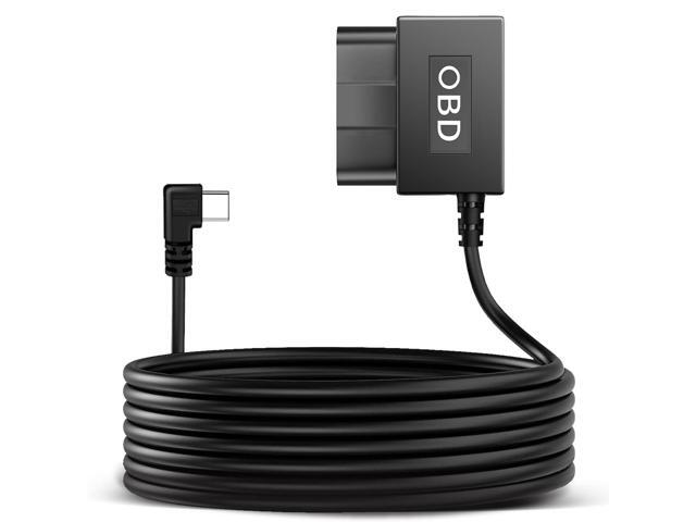 YKT Dash Cam OBD Hardwire Kit, Dash Camera Power Cable Type C Port 11.6-16V to 5V/2.5A with Low Voltage Protection 24h Parking Monitor for Dashcam,.