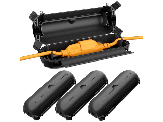 RESTMO 4 Pack Outdoor Plug Cover, Waterproof Outdoor Extension Cord Cover 4 Lockable Latches, Ideal to Protect Outdoor Plugs, Electrical...