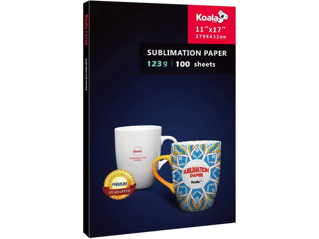Koala Sublimation Paper 11x17 inches Easy to DIY T-shirts, Tumblers, Mugs Only Compatible with Inkjet Sublimation Printer Sublimation Ink 100 sheet...