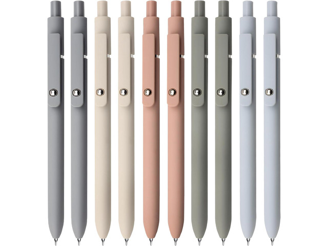 UIXJODO Gel Pens, 10Pcs 0.5mm Black Ink Pens Fine Point Smooth Writing Pens, High-End Series Retractable Pens for Journaling Note Taking, Cute...