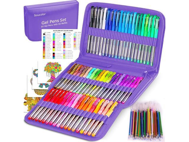 Soucolor Teen Girl Boys Gifts Trendy Stuff, Aesthetic Cute Preppy Stuff School Supplies, Deluxe 120 Pack Colored Gel Pens for Kids Adult Coloring...