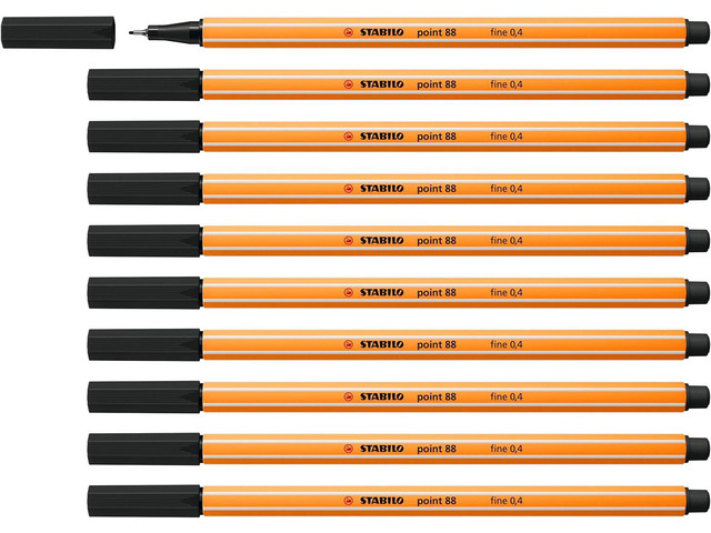 STABILO Point 88 FINELINER Superfine 0.4MM - Black
