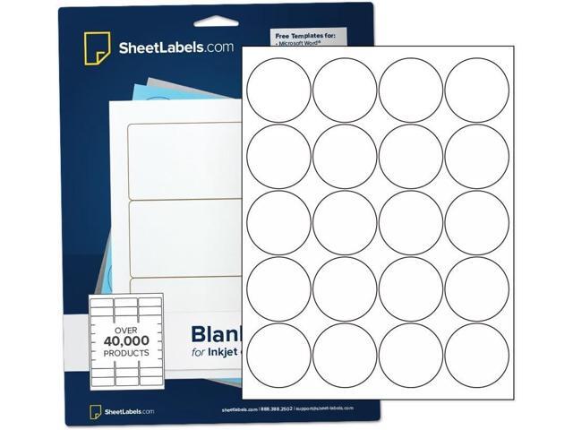 2' Round Labels, All Purpose White, Laser or Inkjet Printing, 2000 Labels