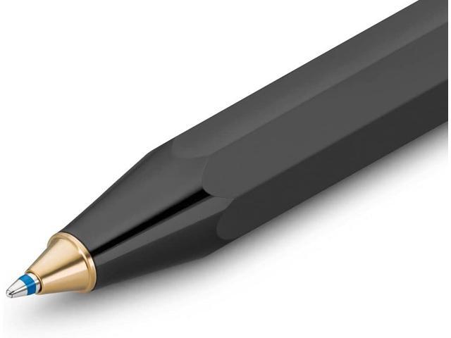 Kaweco CLASSIC SPORT Ball Pen Black Retractable Ballpoint Pen with a Standard D1 Refill 10.5 cm