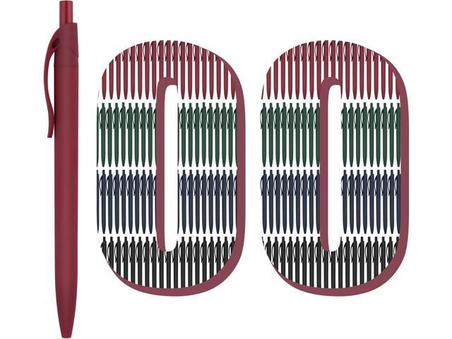 deegtran Pens Bulk, 100 Pack No Bleed Click Black Pens, Retractable Ballpoint Pens, Medium Point, Smooth Ink Pens, 1.0MM Black Ink
