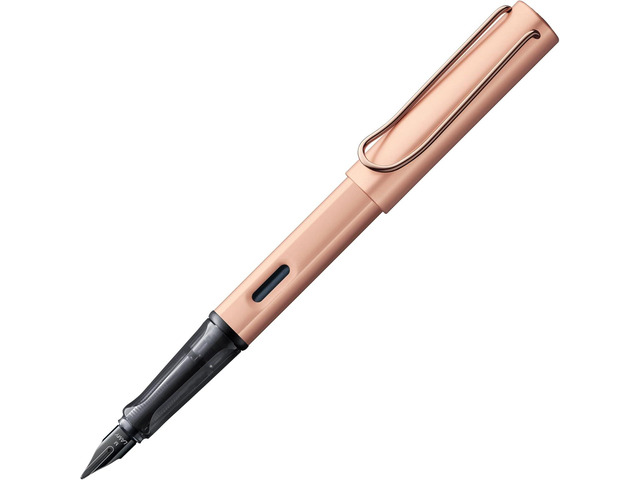 LAMY Lx rosegold fountain pen - PVD-coated nib & ergonomic grip - steel nib in size EF - lightweight aluminum body including LAMY T 10 blue ink...