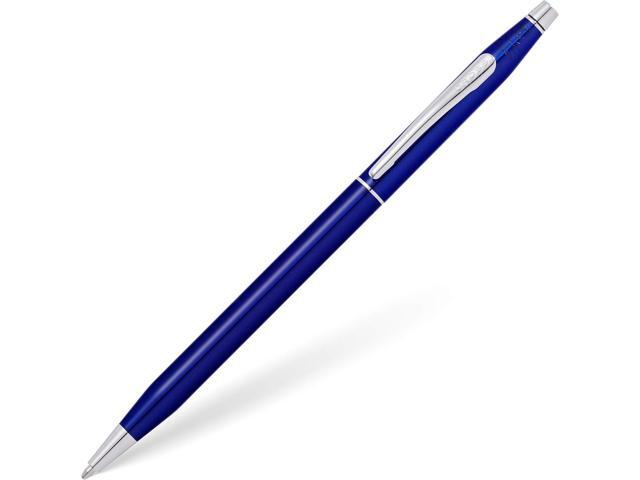 Cross Classic Century Translucent Blue Lacquer Ballpoint Pen - Refillable Pen for Effortless Writing - Black Ink - Durable Construction - Premier...