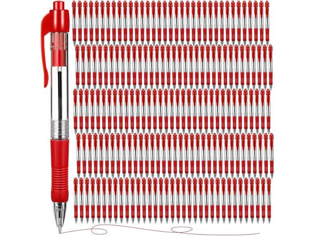 Fainne 200 Pack Retractable Ballpoint Pen 1.0 mm Medium Point Refillable Smooth Click Writing Pens With Grip for Work Journal Writing Office School.
