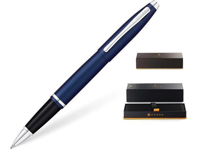 Cross Calais Refillable Gel Ink Rollerball Pen, Medium Rollerball, Includes Premium Gift Box - Matte Metallic Blue