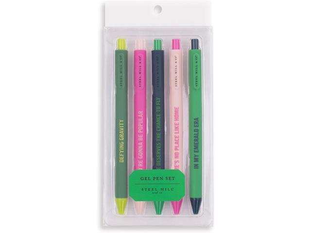 Steel Mill & Co Wicked Gel Pen Set, Cute Journaling Pens for Book Lovers/Librarians/School, Bookish Writing Pens, Assorted