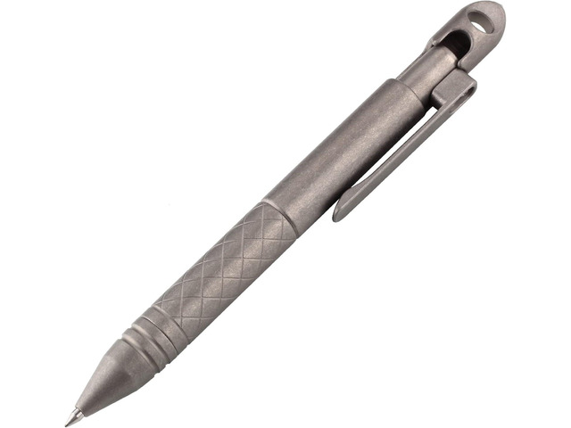 SMOOTHERPRO Titanium Bolt Action Pen with Tungsten Side for EDC Pocket Outdoor Collection Signature Office Color Stonewash (TI01BK)