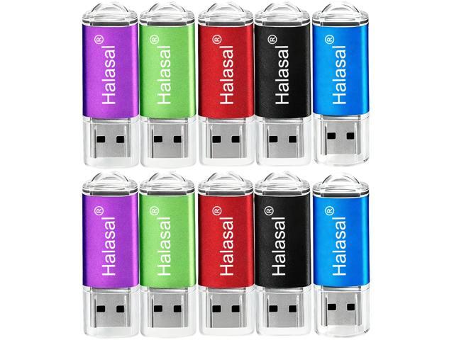 32GB usb flash drive 10 pack 2.0 Colorful Thumb Drives Bulk Set, Bulk USB Memory Stick with Protective Cap, Portable Data Storage for School Office.