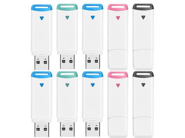 10PACK 2GB USB flash drive high speed for Data Transfer, Vibrant Color Plug & Play Thumb Drive with Reinforced Hanging Hole, Portable memory stick.