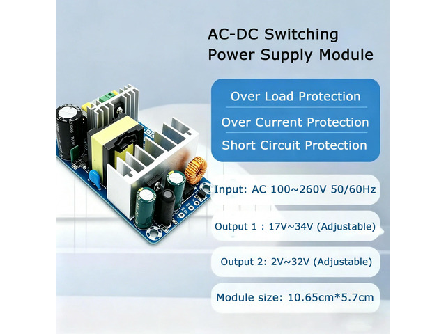 Dual Output AC-DC Converter Power Module 110V 220V 230V to 5V 12V 24V Isolated Switching Supply Board