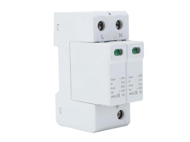 275VAC Surge Protector 2P 1020KA AC SPD 35mm Rail Installation Surge Protective Device for Home