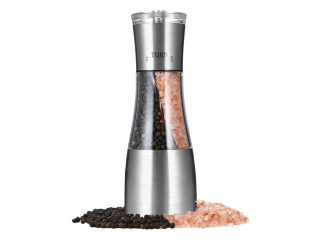 Pepper and Salt Grinder 2 in 1,Dual Mill Shaker with Adjustable Coarseness By Ceramic Rotor, Kitchen Cooking Accessories