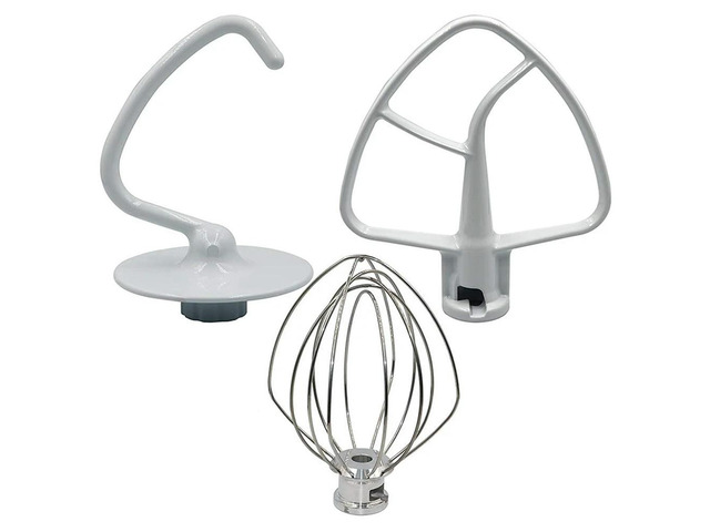 Mixer Kit for KSM150 Includes Dough Hook Wire Whip and Coated Flat Beater, 3 Pieces Stand Mixers Repair Set Compatible