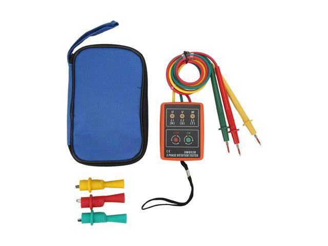3 Phase Rotation Tester SM852B 3 Phase Rotation Indicator Convenient To Use for Worker for Electricity Testing for Factory
