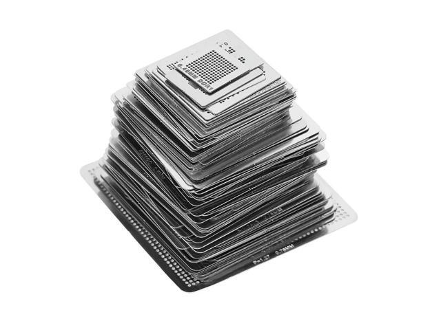 130Pcs BGA Universal Reballing Rework Net Stencils Steel Template Mesh Directly Heat Set Kit