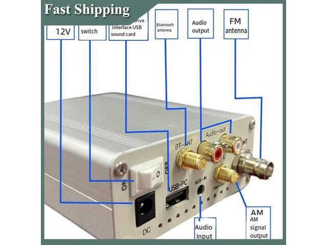 AM Transmitter With OLED Display Bluetooth Transmitter Audio Accessories US Plug