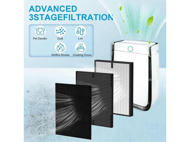 3000 HEPA Replacement Filters Compatible with AD 3000 Air Pur-Ifier 2 Air Filter + 2 Activated Carbon + 8 Pre-Filters