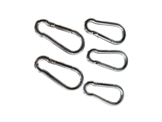 5pcs/lot Stainless Steel Spring Hook Climbing Safety Hanging Buckle Snap Carabiner Outdoor Mountaineering Buckle