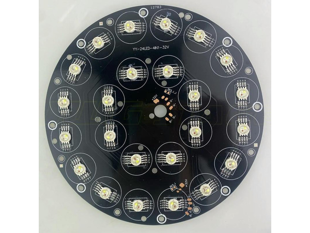 180mm 24LED 32v Par Light Series LED Light Plate DIY LED Module Repair Parts 24x12w RGBW Waterproof Aluminum plate+LED chip