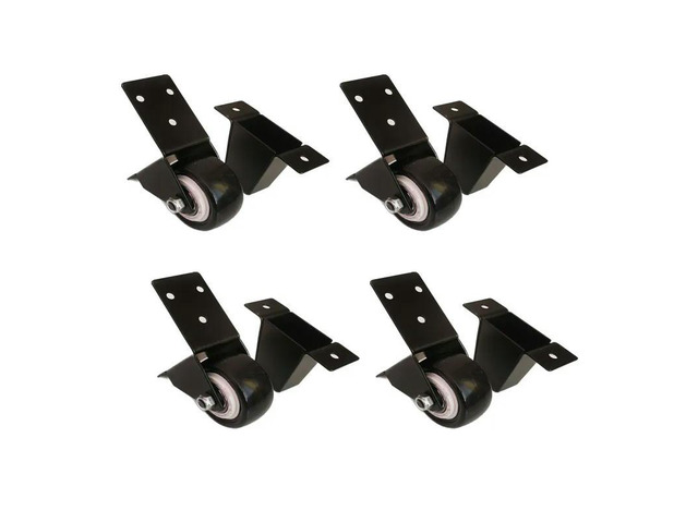 Luggage Hardware Accessories Tool Trolley Box Caster 2-Inch Black Flat 7-Shaped Iron Frame Wheel 56mm High Speed Iron Wheels