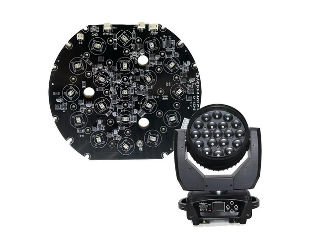 ZCX-B120 Professional Moving Head Light 19x12w 19x15w RGBW Wash/Zoom DMX512 LED Board Panel for LED Zoom Moving Head Light