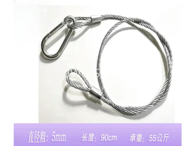 10pcs/lot 5mmX90CM Stage Light Safety Cable Safety Rope Loading Weight 40kg For Beam Moving Head Light Steel Wire