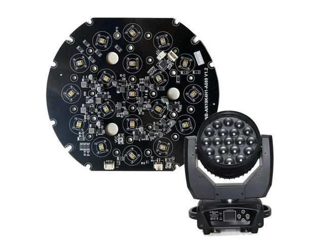 ZCX160 LED 19x15W RGBW Beam+Wash Zoom Moving Head Light Accessories Spare Parts LED Panel Board