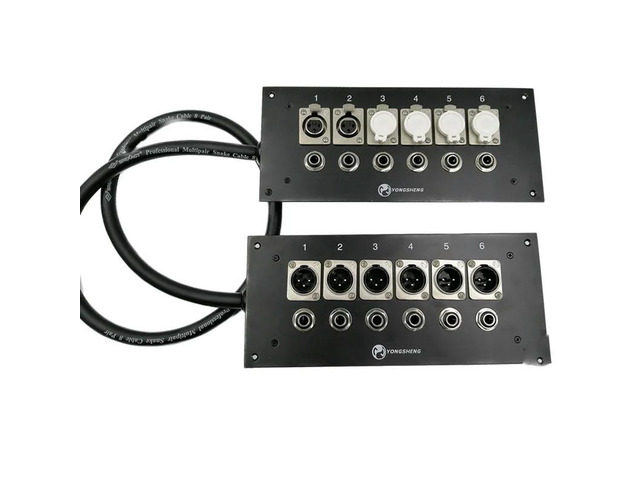 6-Way Xlr Male And Female Junction Box, Dedicated Through Wall Sound Box For Recording Room