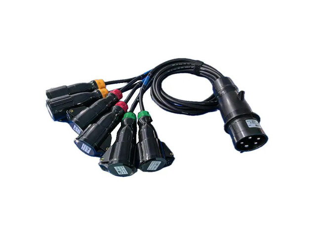 32A 1 Drag 6 Scattered Tail 16A Cable Stage Lighting Sound Large Screen Power Box Cable Line Distribution Cabinet Plug 1 In 6