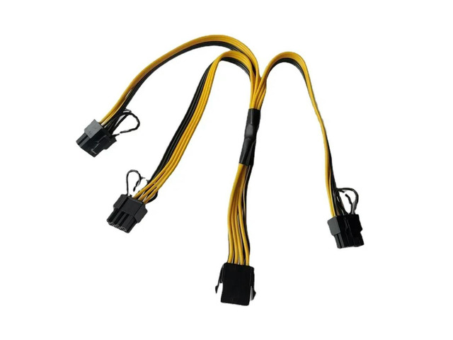 Host Case Mainboard 8Pin CPU To 3-Port 8p 6+2pin Pci-e PCI Express GPU Graphics Card Power Supply Socket 16AWG+18AWG
