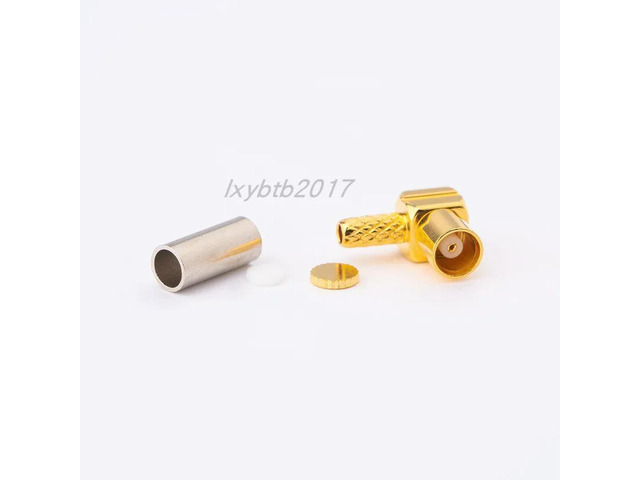 MCX-KW3 RF connector RG316 crimp SYV-50-2-1 female elbow MCX-C-KW1.5 connection RG174